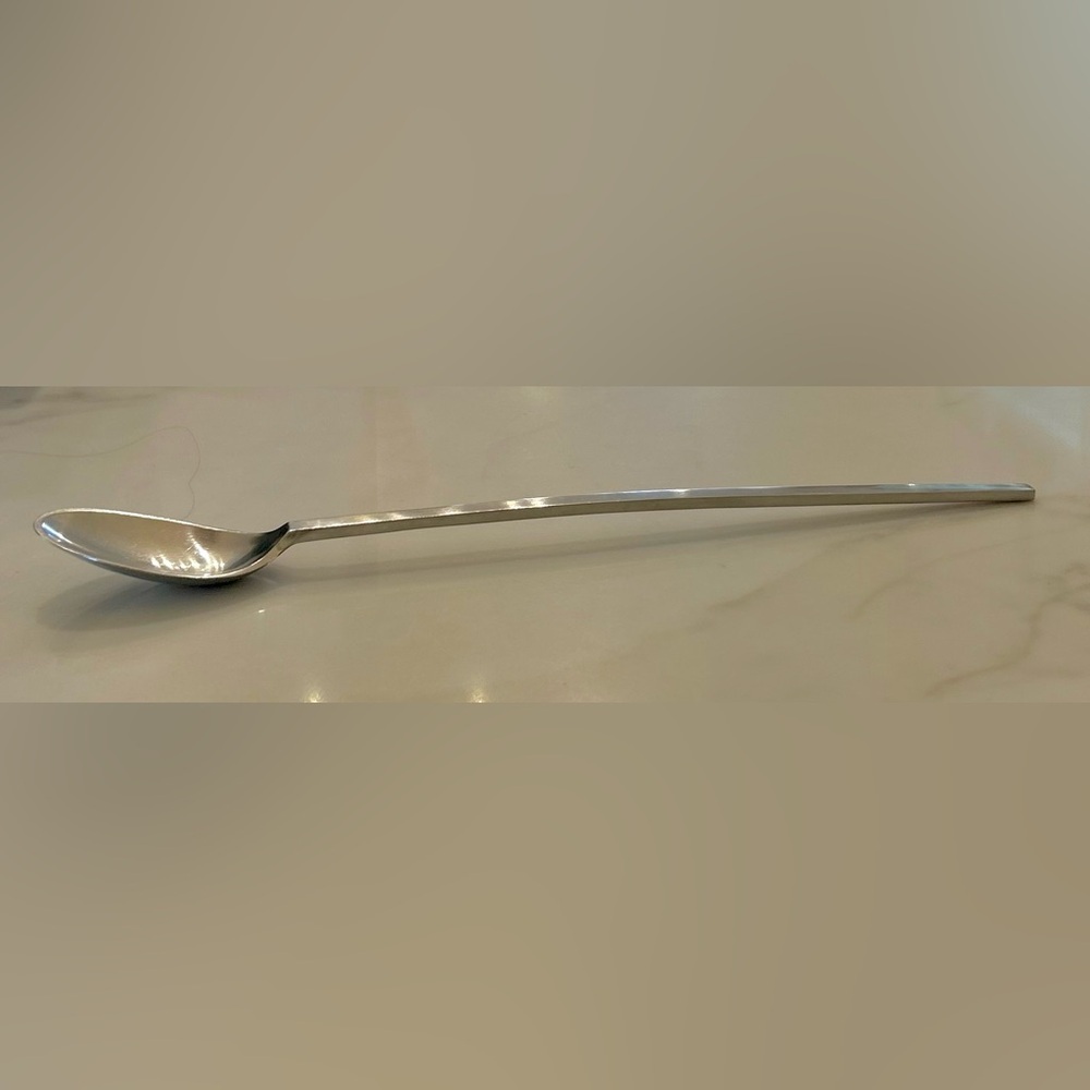 Set 2 MCM Dansk Designs LTD Ingot Vintage Stainless Steel Iced Tea Spoon 8.5” - Picture 5 of 6
